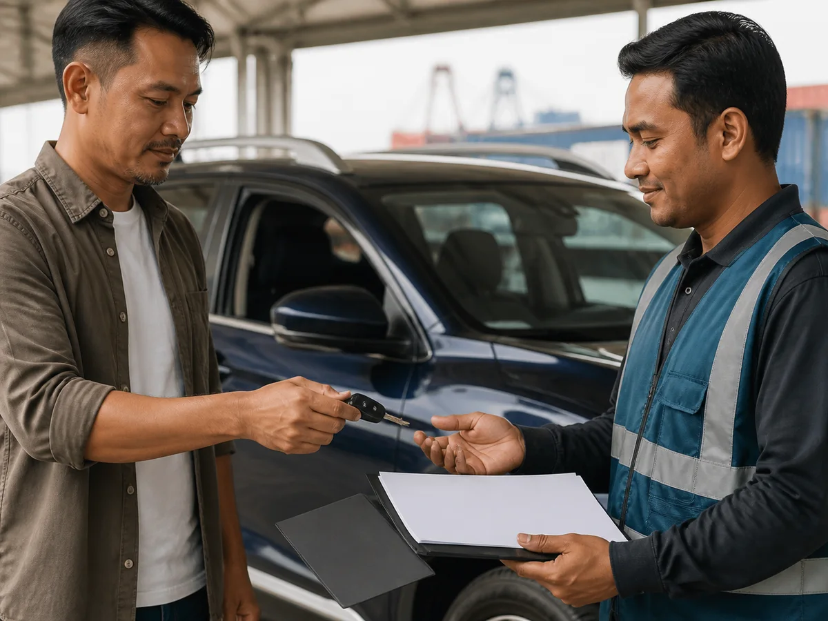 Visual simulasi serahan kunci dan Survey Report